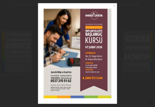 Osseointegrasyon Derneği - OSSEDER