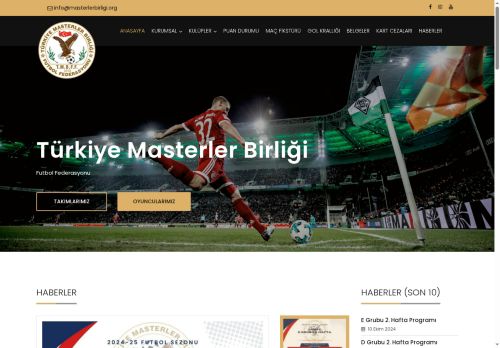 Türkiye Masterler Birliği Futbol Federasyonu - Anasayfa | TMBFF