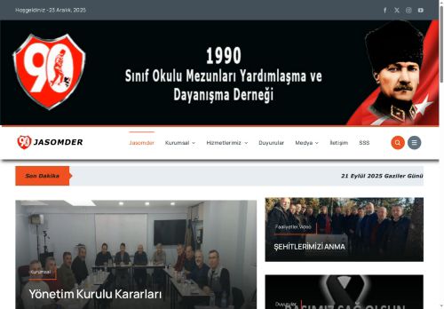 1990 Sınıf Okulu Mezunları Yardımlaşma ve Dayanışma Derneği - Jasomder