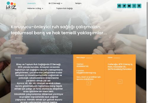 Birey ve Toplum Ruh Sağlığında İz Derneği – Birey ve Toplum Ruh Sağlığında İz Derneği Web Sitesi