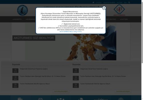 Turizm Mezunları ve Mensupları Derneği | AKÜ