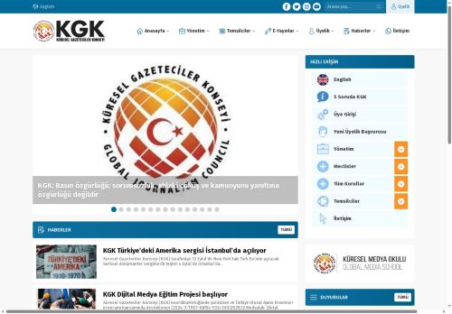 Küresel Gazeteciler Konseyi Resmi Web Sitesi'nde; güncel haberler, duyurular, genel bilgiler yer almaktadır. - Küresel Gazeteciler Konseyi Resmi Web Sitesi