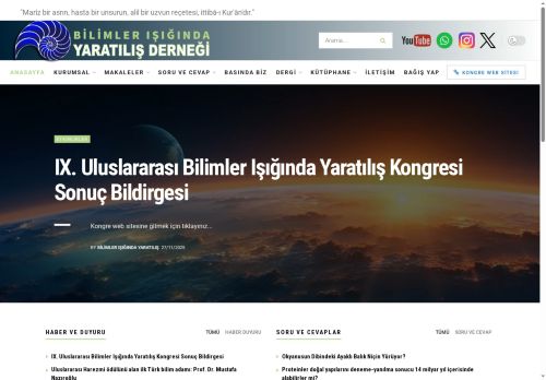 Bilimler Işığında Yaratılış - Bilimler Işığında Yaratılış