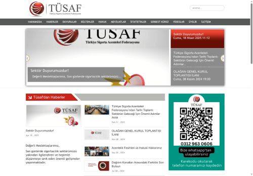 T. Sigorta Acenteleri Federasyonu - TÜSAF - Türkiye Sigorta Acenteleri Federasyonu - TÜSAF