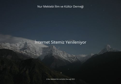 İnternet Sitemiz Yenileniyor