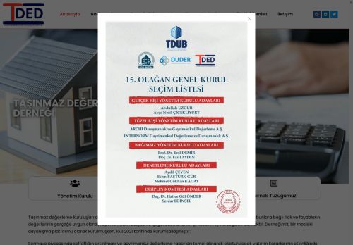 Taşınmaz Değerleme Kuruluşları Derneği – Taşınmaz Değerleme Kuruluşları Derneği