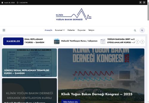 Klinik Yoğun Bakım Derneği Resmi Web Sitesi - Klinik Yoğun Bakım Derneği