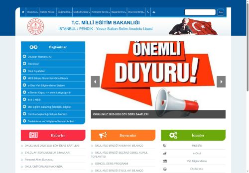 Yavuz Sultan Selim Anadolu Lisesi - İSTANBUL / PENDİK