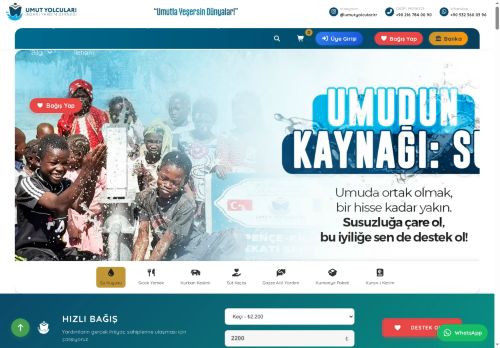 Yardım ve Bağış Platformu - Umut Yolcuları