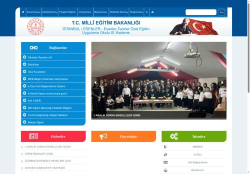 Esenler-Tacirler Özel Eğitim Uygulama Okulu III. Kademe - İSTANBUL / ESENLER