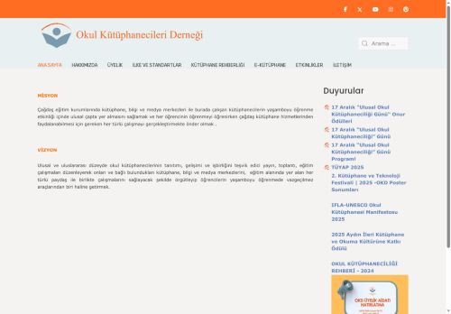 Ana Sayfa - Okul Kütüphanecileri Derneği