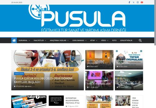 PUSULA EĞİTİM KÜLTÜR SANAT VE YARDIMLAŞMA DERNEĞİ – AMACIMIZ İMANLI SALİH AMEL SAHİBİ AHLAKLI NESİLLERİN OLUŞUMUNA KATKIDA BULUNMAKTIR…