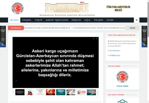 Türk Parlamenterler Birliği | Egemenlik Kayıtsız Şartsız Milletindir.