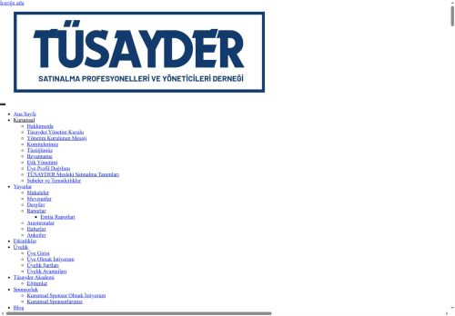 TÜSAYDER | Satınalma Profesyonelleri ve Yöneticileri Derneği