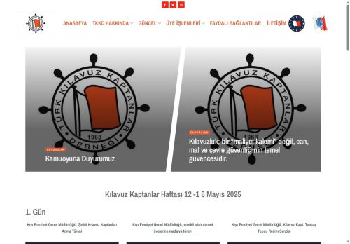 Anasayfa - Türk Kılavuz Kaptanlar Derneği