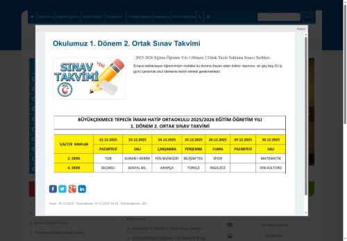 Büyükçekmece Tepecik İmam Hatip Ortaokulu - İSTANBUL / BÜYÜKÇEKMECE