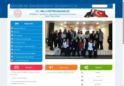 Şehit İlhan Sonkaya Kız Anadolu İmam Hatip Lisesi - İSTANBUL / ÇATALCA