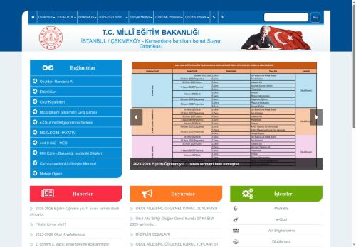 Kemerdere İsmihan Ismet Suzer Ortaokulu - İSTANBUL / ÇEKMEKÖY