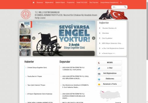 Prof.Dr. Necmettin Erbakan Kız Anadolu İmam Hatip Lisesi - İSTANBUL / ARNAVUTKÖY