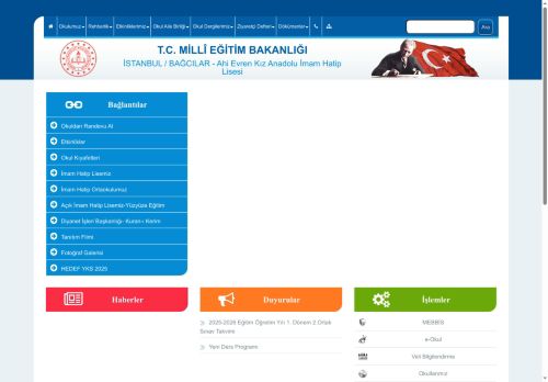 Ahi Evren Kız Anadolu İmam Hatip Lisesi - İSTANBUL / BAĞCILAR