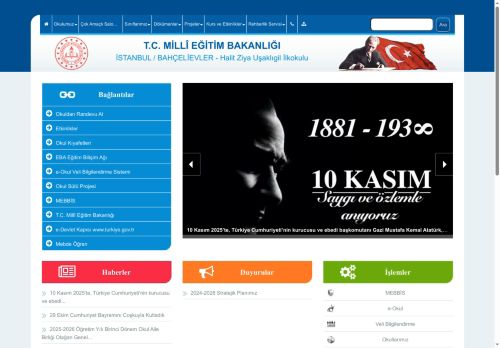 Halit Ziya Uşaklıgil İlkokulu - İSTANBUL / BAHÇELİEVLER