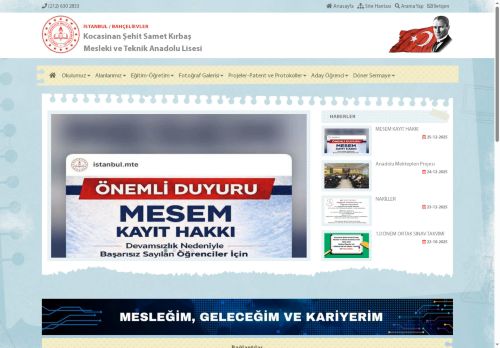 Kocasinan Şehit Samet Kırbaş Mesleki ve Teknik Anadolu Lisesi - İSTANBUL / BAHÇELİEVLER