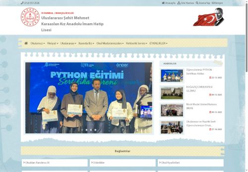 Uluslararası Şehit Mehmet Karaaslan Kız Anadolu İmam Hatip Lisesi - İSTANBUL / BAHÇELİEVLER