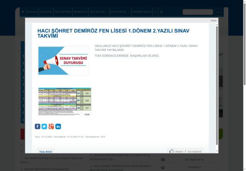 Hacı Şöhret Demiröz Fen Lisesi - İSTANBUL / BAŞAKŞEHİR