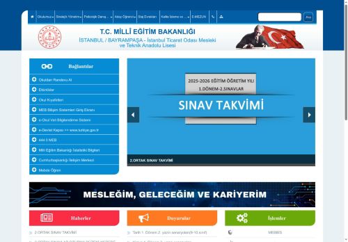 İstanbul Ticaret Odası Mesleki ve Teknik Anadolu Lisesi - İSTANBUL / BAYRAMPAŞA