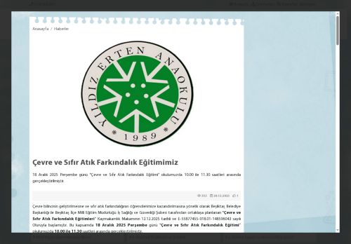 Yıldız Erten Anaokulu - İSTANBUL / BEŞİKTAŞ