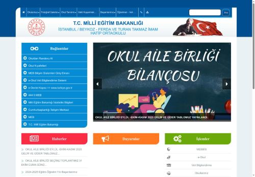 FERDA VE TURAN TAKMAZ İMAM HATİP ORTAOKULU - İSTANBUL / BEYKOZ