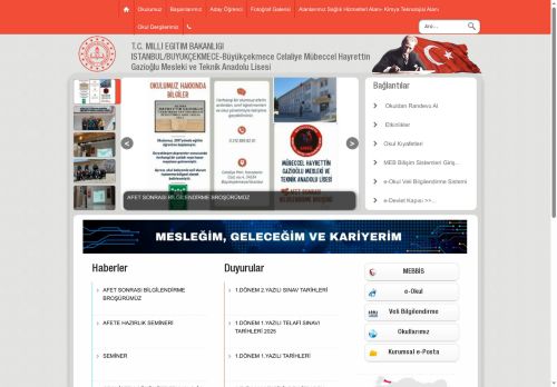 Büyükçekmece Celaliye Mübeccel Hayrettin Gazioğlu Mesleki ve Teknik Anadolu Lisesi - İSTANBUL / BÜYÜKÇEKMECE