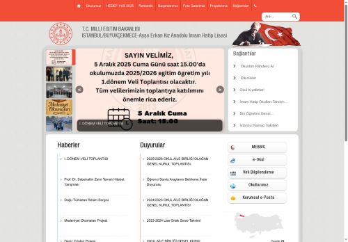 Ayşe Erkan Kız Anadolu İmam Hatip Lisesi - İSTANBUL / BÜYÜKÇEKMECE