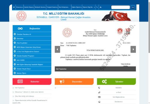Behçet Kemal Çağlar Anadolu Lisesi - İSTANBUL / SARIYER