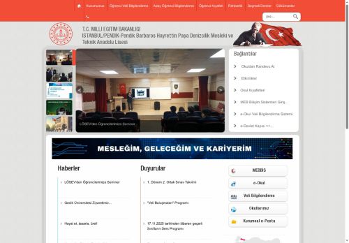 Pendik Barbaros Hayrettin Paşa Denizcilik Mesleki ve Teknik Anadolu Lisesi - İSTANBUL / PENDİK