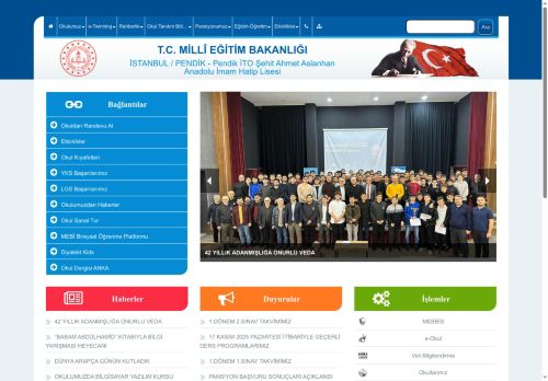 Pendik İTO Şehit Ahmet Aslanhan Anadolu İmam Hatip Lisesi - İSTANBUL / PENDİK