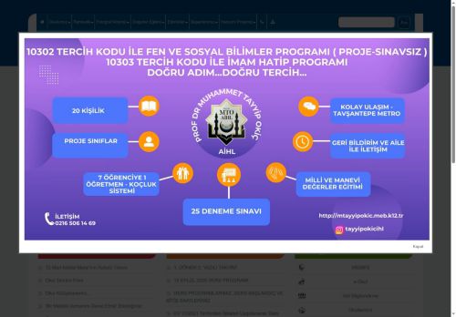 Prof.Dr.Muhammet Tayyip Okiç Anadolu İmam Hatip Lisesi - İSTANBUL / PENDİK