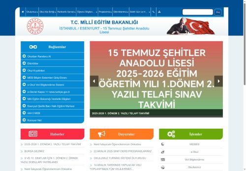 15 Temmuz Şehitler Anadolu Lisesi - İSTANBUL / ESENYURT