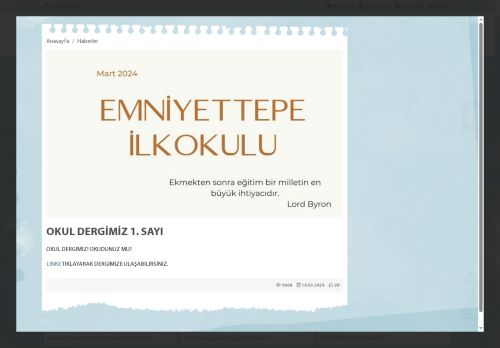 Emniyettepe İlkokulu - İSTANBUL / EYÜPSULTAN