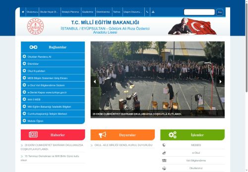 Göktürk Ali Rıza Özderici Anadolu Lisesi - İSTANBUL / EYÜPSULTAN