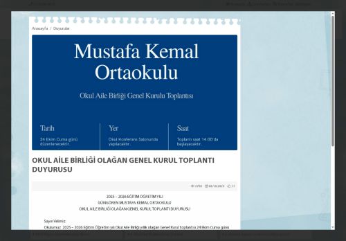 Mustafa Kemal Ortaokulu - İSTANBUL / GÜNGÖREN