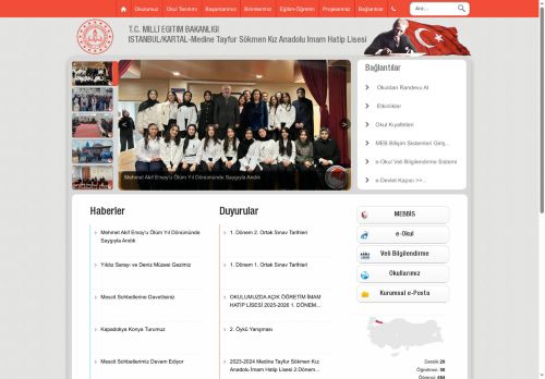 Medine Tayfur Sökmen Kız Anadolu İmam Hatip Lisesi - İSTANBUL / KARTAL