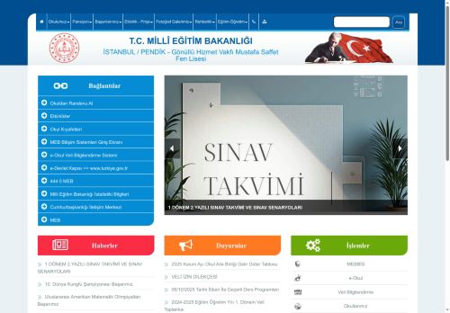 Gönüllü Hizmet Vakfı Mustafa Saffet Fen Lisesi - İSTANBUL / PENDİK