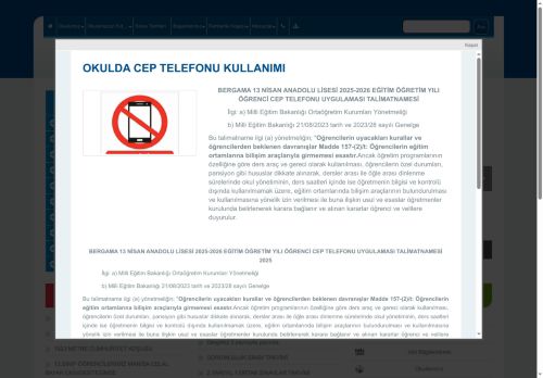 Bergama 13 Nisan Anadolu Lisesi - İZMİR / BERGAMA