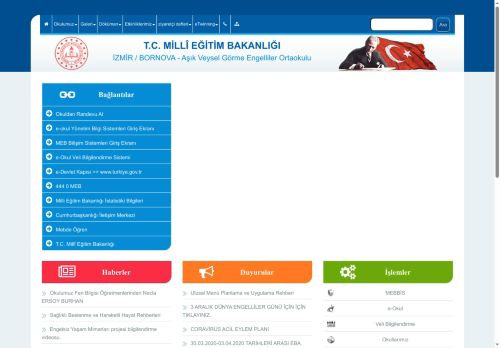 Aşık Veysel Görme Engelliler Ortaokulu - İZMİR / BORNOVA