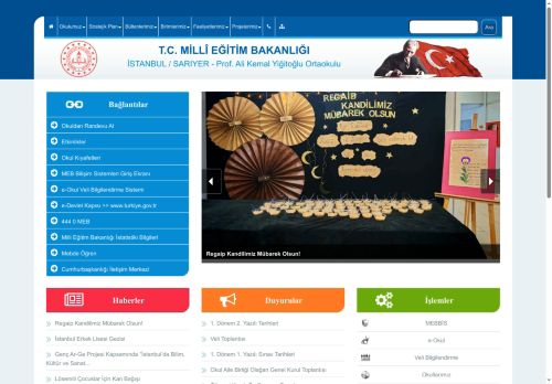 Prof. Ali Kemal Yiğitoğlu Ortaokulu - İSTANBUL / SARIYER