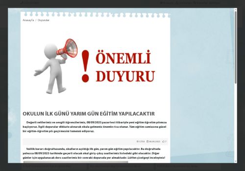 Ertuğrul Gazi Ortaokulu - İSTANBUL / SULTANBEYLİ