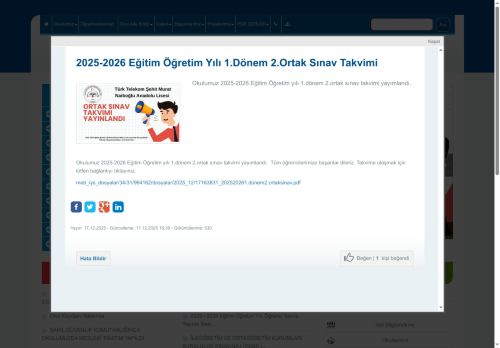 Türk Telekom Şehit Murat Naiboğlu Anadolu Lisesi - İSTANBUL / SULTANBEYLİ