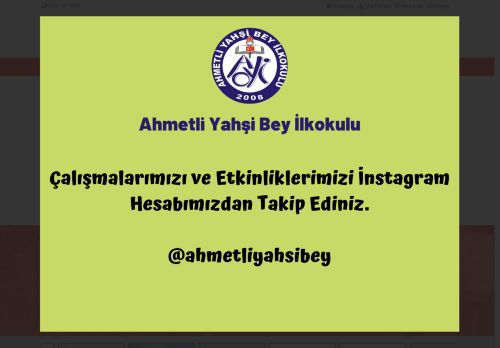 Ahmetli Yahşi Bey İlkokulu - İSTANBUL / ŞİLE