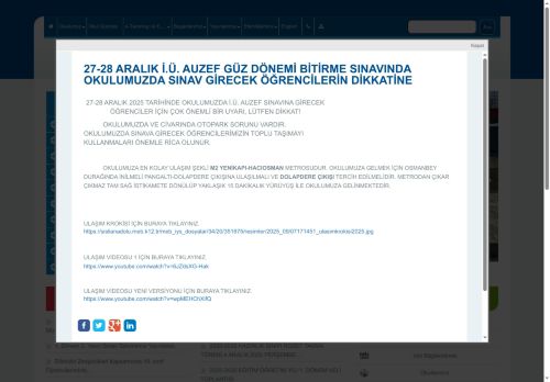 Şişli Anadolu Lisesi - İSTANBUL / ŞİŞLİ